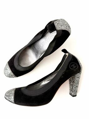 CHANEL | Shoes | Vintage Chanel Black Suede Leather Bow Tie Kitten